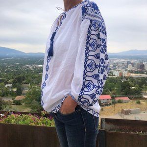 Tolani embroidered boho top from Sundance. NEW!
